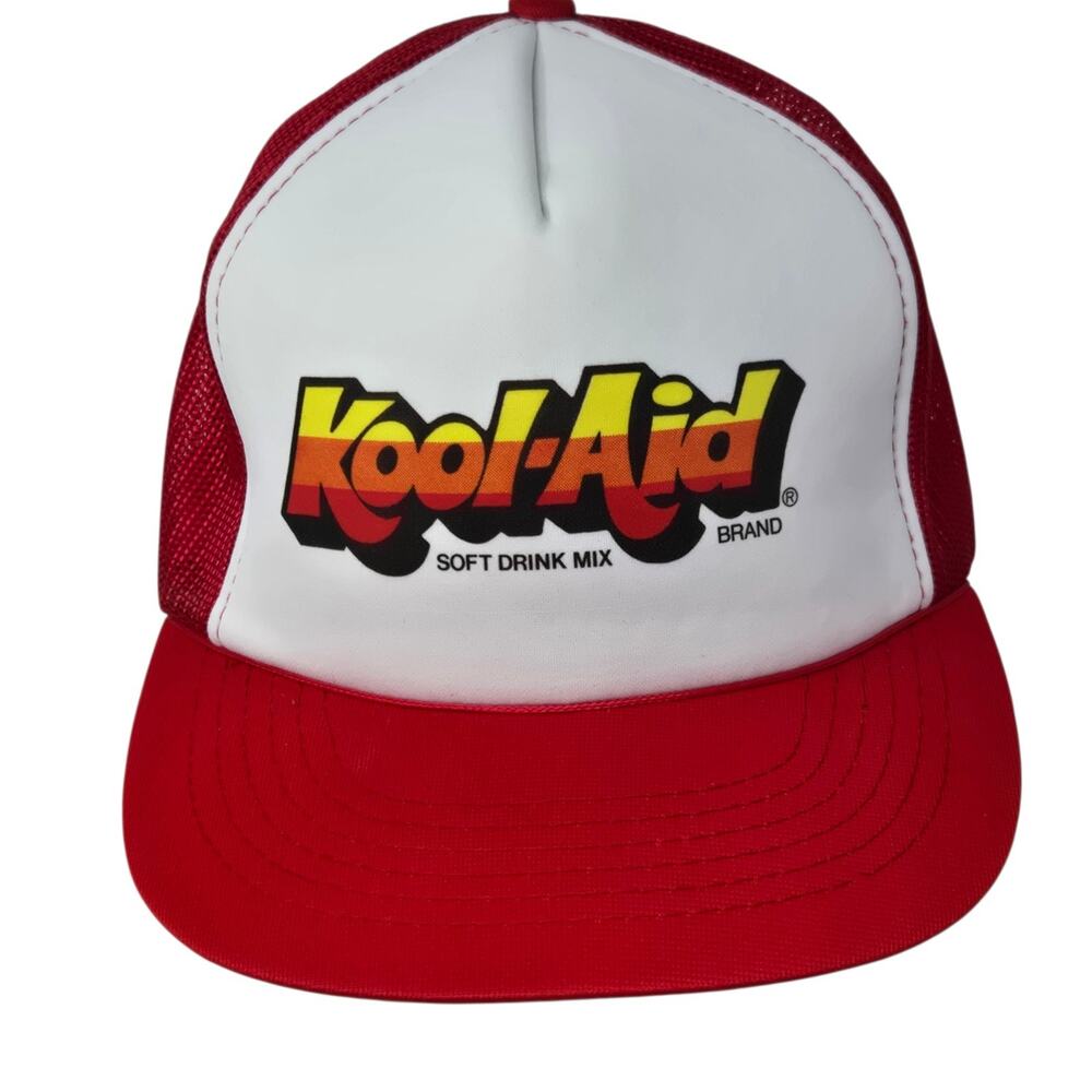 Vintage Kool-Aid Trucker Hat 80s Big Logo Snapback Hat Oh Yeah Made In Korea